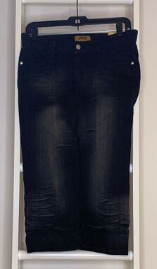 Raw Blue Lady Denim Jeans Juniors 5 Womens 6 Black NEW Crop Straight Pant